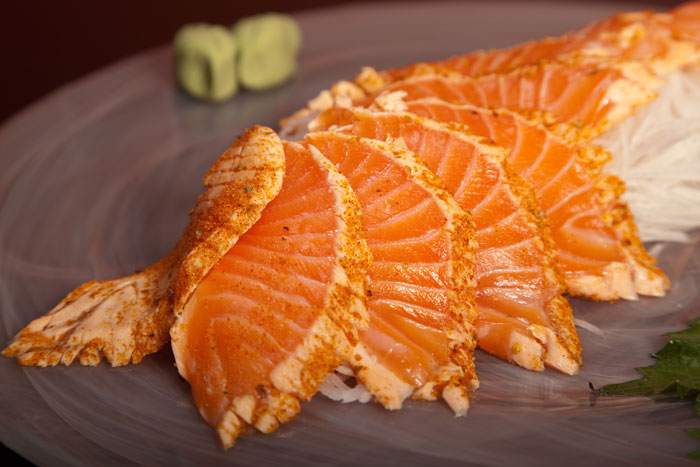 Cajun Seared Salmon Sashimi